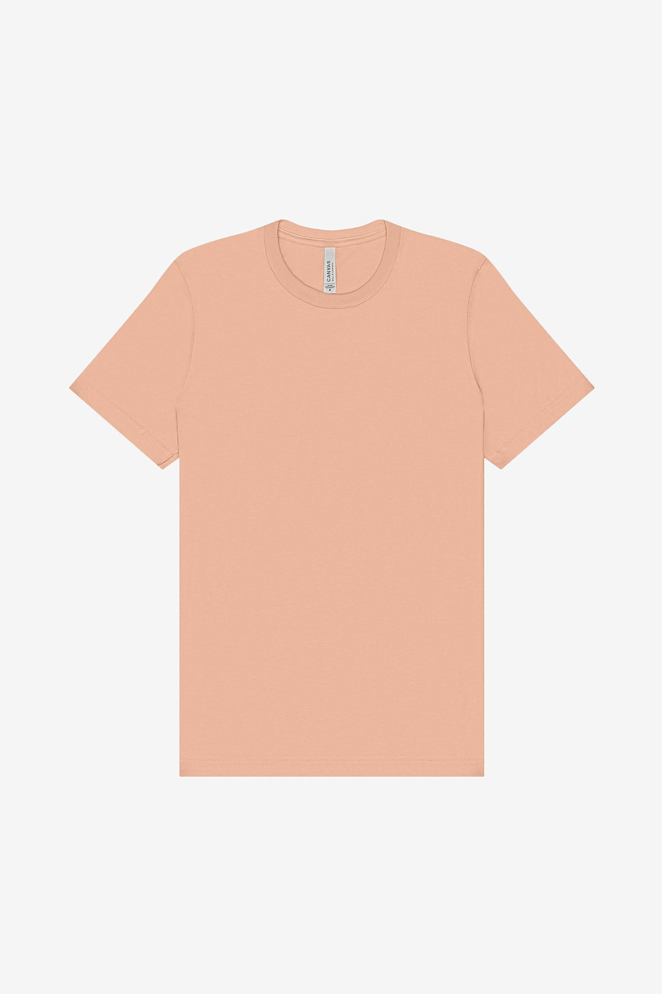 A peach T-shirt on white background
